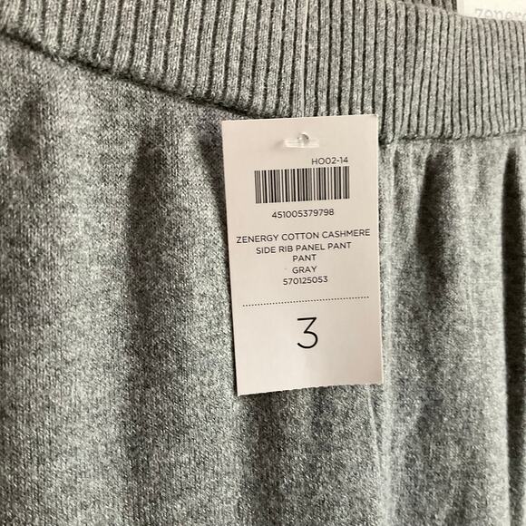 Zenergy by Chico’s Cotton Cashmere Side Rib Panel Grey Pants - Size XL NEW - Picture 2 of 7